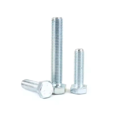 Factory Price Zinc Plated Metal Grade 4.8 Alloy Steel ANSI/ASME/ DIN933 DIN931 Carbon Steel Hexagon Head Bolts