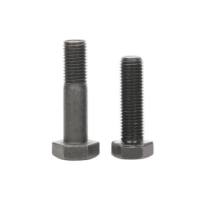 Black Plain Plated bolt carbon steel ISO4014 ANSI/ASME DIN931 hex head bolt DIN931 M5 M6 M8 M10 M12 M14 M16 M20 Hex bolt