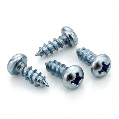 DIN 7981 ISO 7049 Full Thread Zinc Plated Carbon Steel Cross Phillips Driver Pan Head Self Tapping Screw