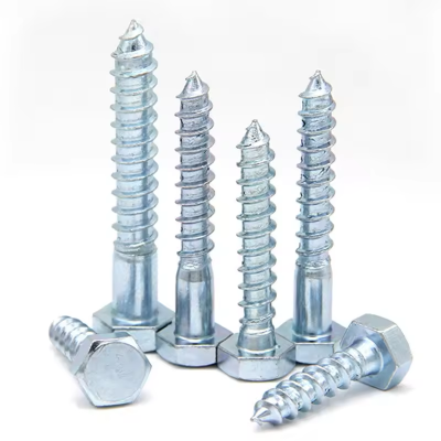 Galvanized Zinc Plated Plain Carbon Steel Din571 Hex wood screw